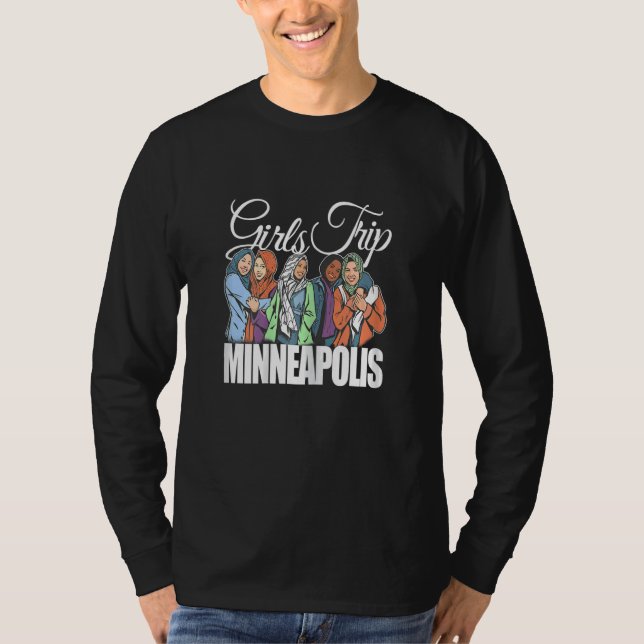 T-shirt Womens Girls Trip Minneapolis   Melanin Bestie & B (Devant)