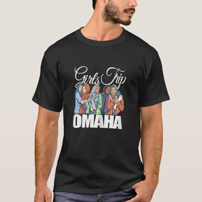 T-shirt Womens Girls Trip Omaha   Melanin Bestie & Best Fr (Devant)