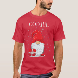 T-shirt Womens God Jul Swedish Merry Christmas Swedenomte 