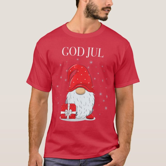 T-shirt Womens God Jul Swedish Merry Christmas Swedenomte  (Devant)