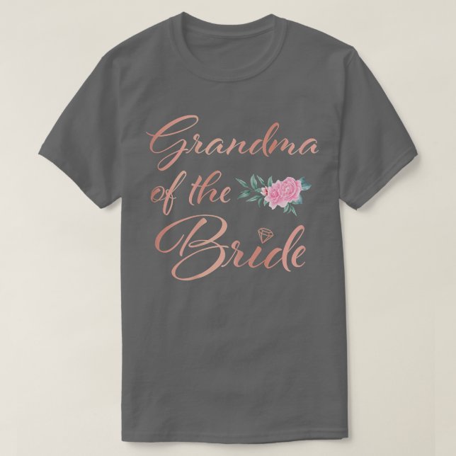 T-shirt Womens Grandmother of the Bride Grandma of the Bri (Design devant)