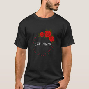 T-shirt Womens Granny Grandma Nan Gran Floral Flower Roses