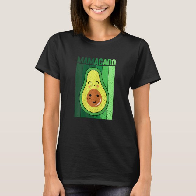 T-shirt Womens  Graphic of Mamacado Papacado for Avocado   (Devant)