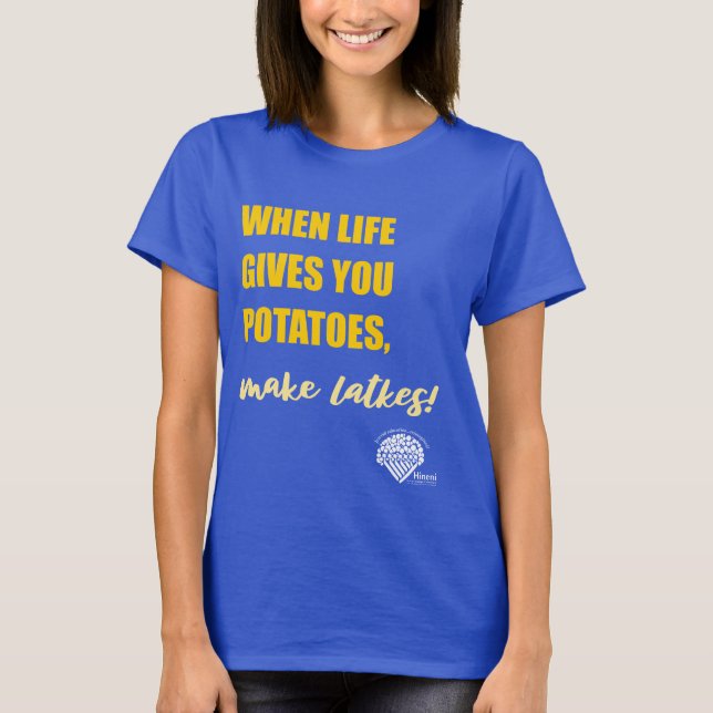 T-shirt Women's Hanukkah Shirt - "Make latkes" (Devant)