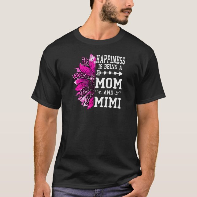 T-shirt Womens Happiness est une mère et Mimi Mothers D (Devant)