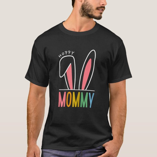 T-shirt Womens Happy Easter Day 2023 Hoppy Mommy Bunny Fun (Devant)