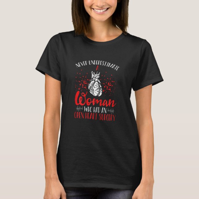 T-shirt Womens Heart Bypass Heart Transplant Survivor Open (Devant)