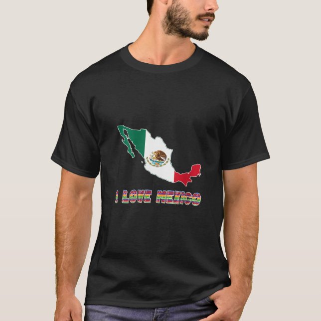 T-shirt Womens Hello Mexico I Love Mexico Map Flag Proud M (Devant)