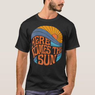 T-shirt Womens Here Comprend le soleil Vintage rétro Sixti