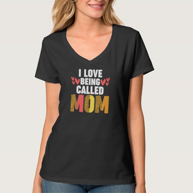 T-shirt Womens I love being called mom mother   (Devant)