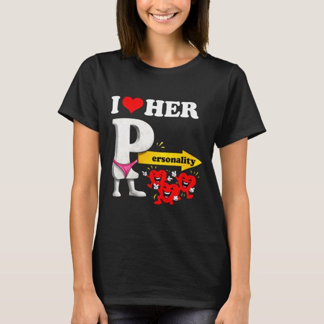 T-shirt Women's I Love Her Ity Funny Valentine's Day Coupl (Devant)