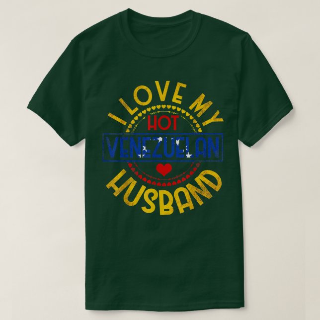 T-shirt Womens I Love My Hot Venezuelan Husband Venezuela  (Design devant)