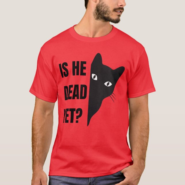 T-shirt Womens isHeVintageDeadYet cat VNeck boy (Devant)