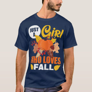 T-shirt Womens Just A Girl Who Loves Fall -