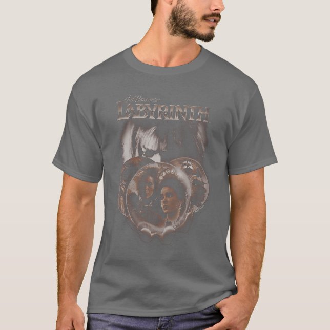T-shirt Womens Labyrinth Globes VNeck boy (Devant)