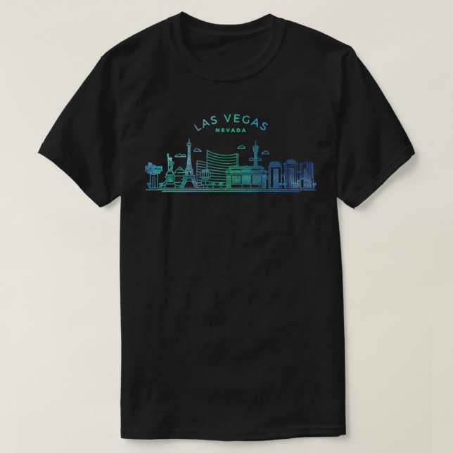 T-shirt Womens Las Vegas Skyline Cityscape City Metropole  (Design devant)