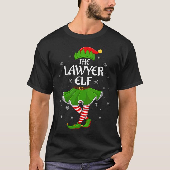 T-shirt Womens Lawyer Elf Christmas Family Girls Women Elf (Devant)
