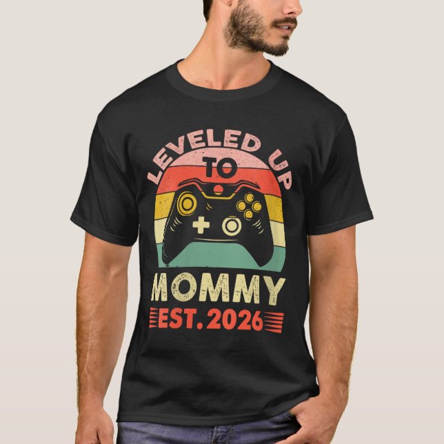 T-shirt Womens Leveling Up To Mommy 2026 First Time Mom 20 (Devant)
