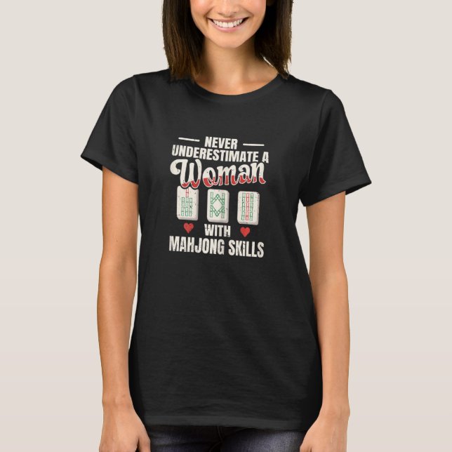 T-shirt Womens Mahjong Cite Pour Une Dame Du Mahjong (Devant)