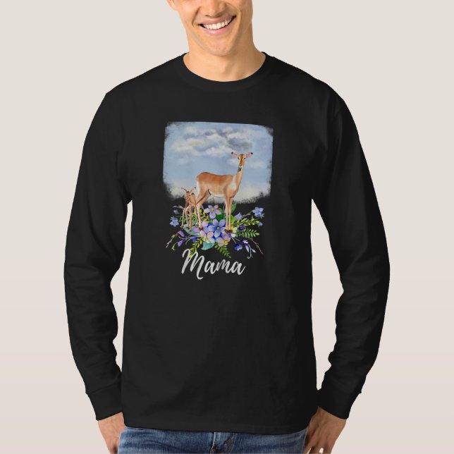 T-shirt Womens Mama Deer Mommy Cute Doe New Mom  For Mothe (Devant)