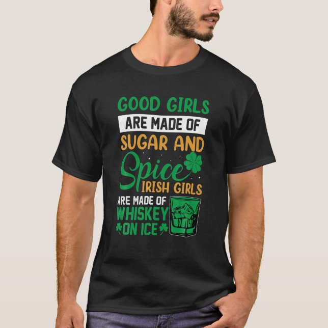 T-shirt Womens May Contain Whiskey Saint Patrick Day (Devant)