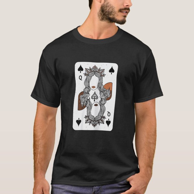 T-shirt Womens Melanin Queen Of Spades Black History Month (Devant)