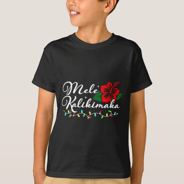 T-shirt Womens Mele Kalikimaka Hibiscus Flower Hawaii Chri (Devant)