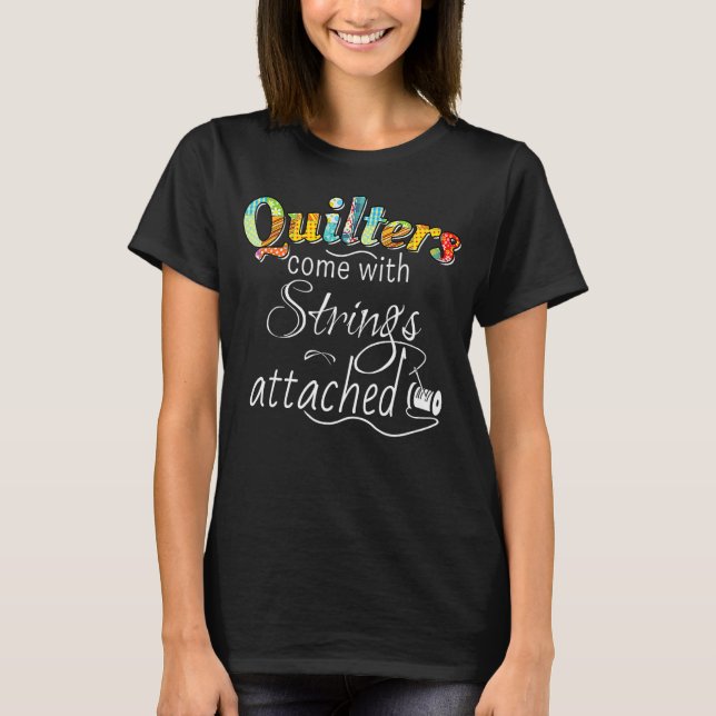T-shirt Womens Mens Quilters Avec Chaînes Attachées (Devant)