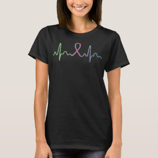 T-shirt Womens Metastatic Breast Cancer Heartbeat Awarenes