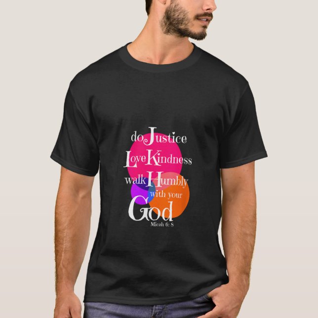 T-shirt Womens Micah 6 8 Verse De La Bible Faire Justement (Devant)