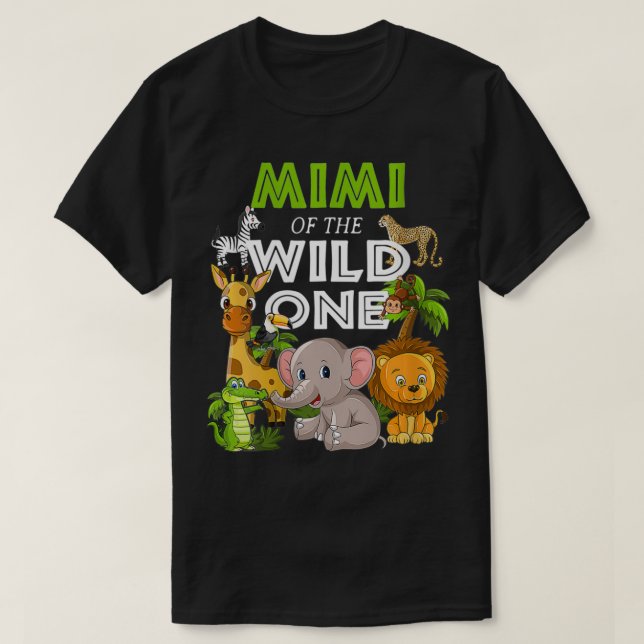 T-shirt Womens Mimi of the Wild One Zoo Anniversaire Safar (Design devant)