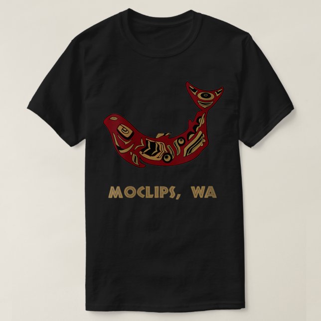 T-shirt Womens Moclips WA Native American Indian Saumon Fi (Design devant)