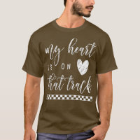 Womens Mon Coeur Est Sur Cette Piste Motocross BMX