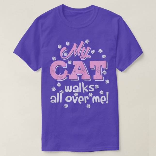 T-shirt Womens My Cat marche sur moi (Design devant)