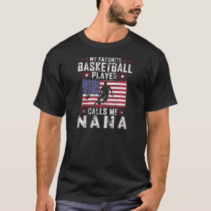 T-shirt Womens My Favori Basketball Player Me Appelle Nana