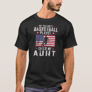 T-shirt Womens My Favori Basketball Player Me Appelle Tant