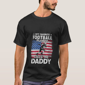 T-shirt Womens My Favori Football Player Me Appelle Papa