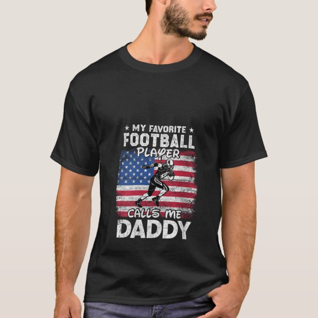 T-shirt Womens My Favori Football Player Me Appelle Papa (Devant)