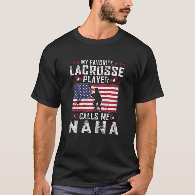 T-shirt Womens My Favori Lacrosse Player Me Appelle Nana M (Devant)