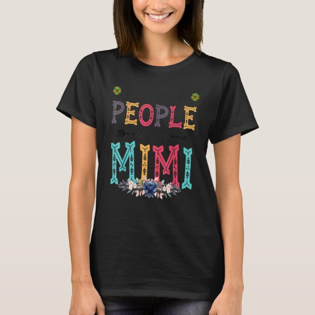 T-shirt Womens My Favorite People Call Me Mimi Flower (Devant)