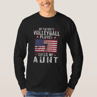 T-shirt Womens My Favorite Volleyball Player Calls Me Aunt
