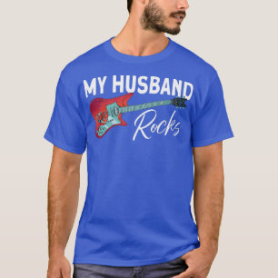 T-shirt Womens My Husband RocksCouple Electronic Rock Guit