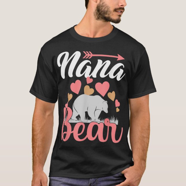 T-shirt Womens Nana Bear Cute Mother's Day Design For Gran (Devant)