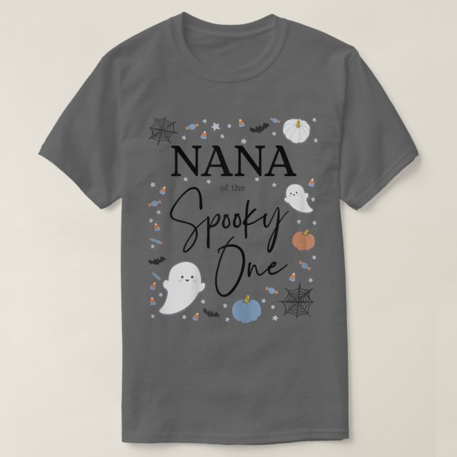 T-shirt Womens Nana of the Spooky One First Birthday Blue  (Design devant)