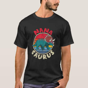 T-shirt Womens Nana Saurus I Triceratops Horridus I Family