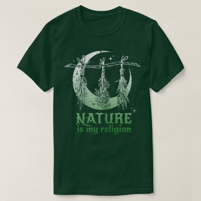 T-shirt Womens Nature est ma religion Witchcraft Dark Fan (Design devant)