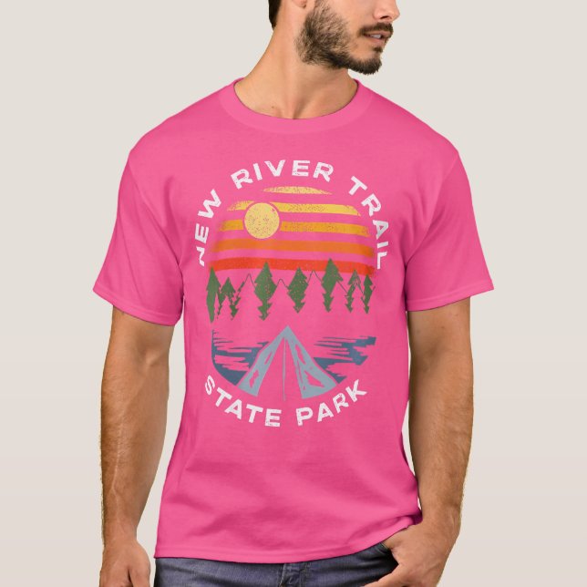 T-shirt Womens New River Trail State Park Virginia Camping (Devant)