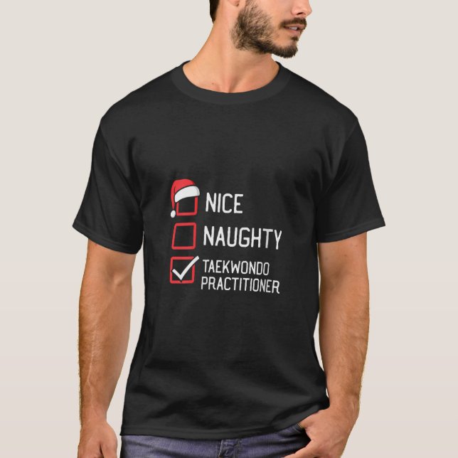 T-shirt Womens Nice Naughty Taekwondo Practitioner Group M (Devant)