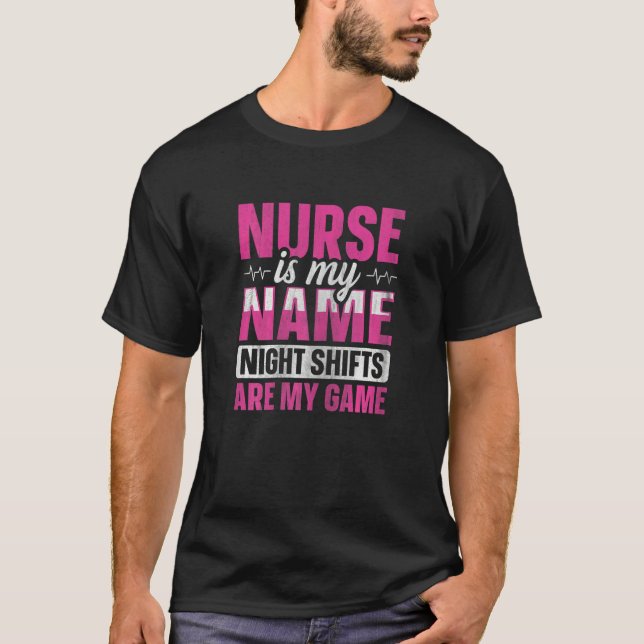T-shirt Womens Night Shift Nurse Appreciation Quote for a  (Devant)