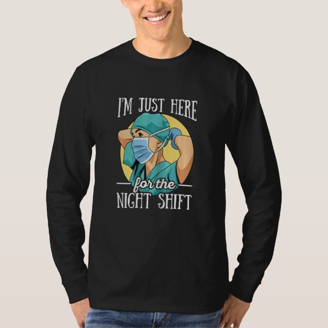 T-shirt Womens Night Shift Nurse Appreciation Quote for a  (Devant)
